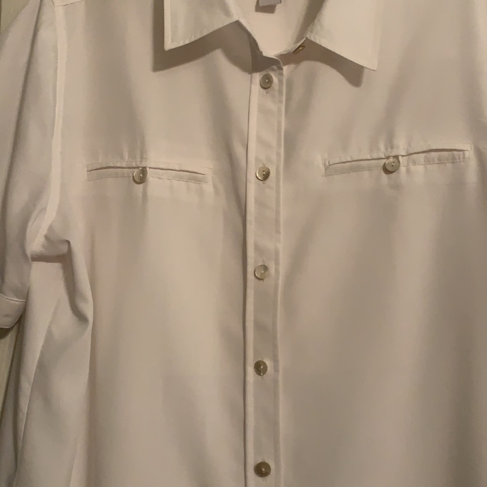 Chico’s Secret Silk Camp Shirt - Picture 6 of 11